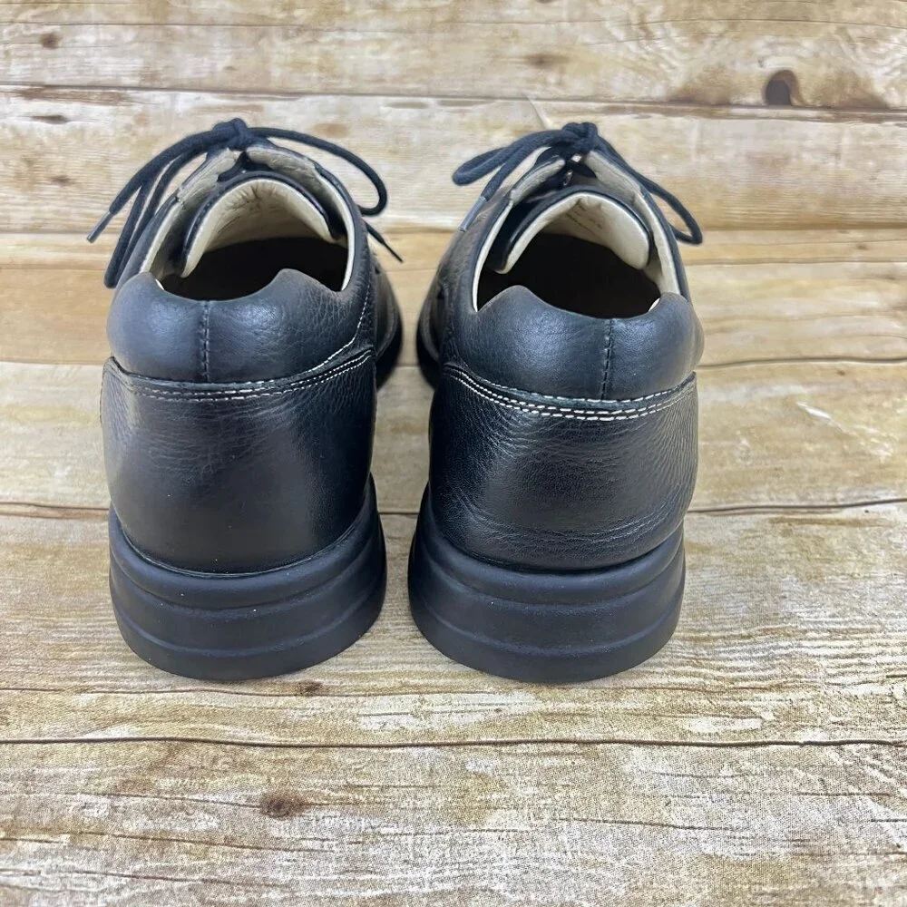 JOHNSTON‎ & MURPHY Shuler Bicycle Black Sheepskin Leather Oxfords Shoes 9 D